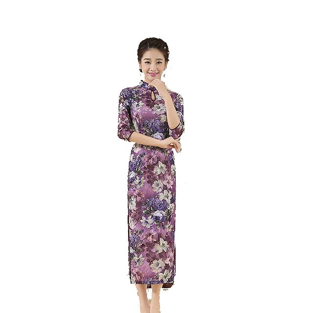  Nyár Szoknya Ceruza ruha A-Line ruha Női Selyem Japán Cosplay jelmez Régies (Vintage) Hosszú hossz
