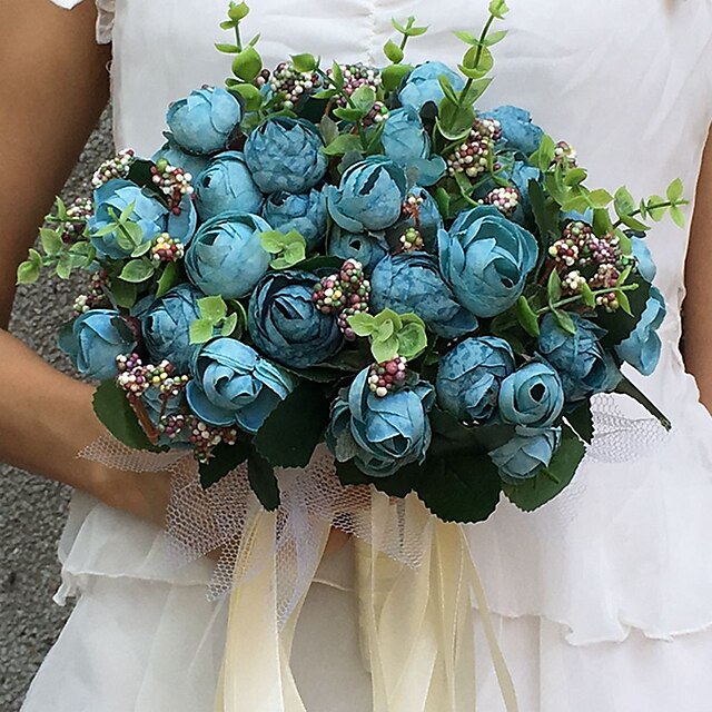  Bouquets de Noiva Buquês Casamento / Festa / Noite Cetim 8.66