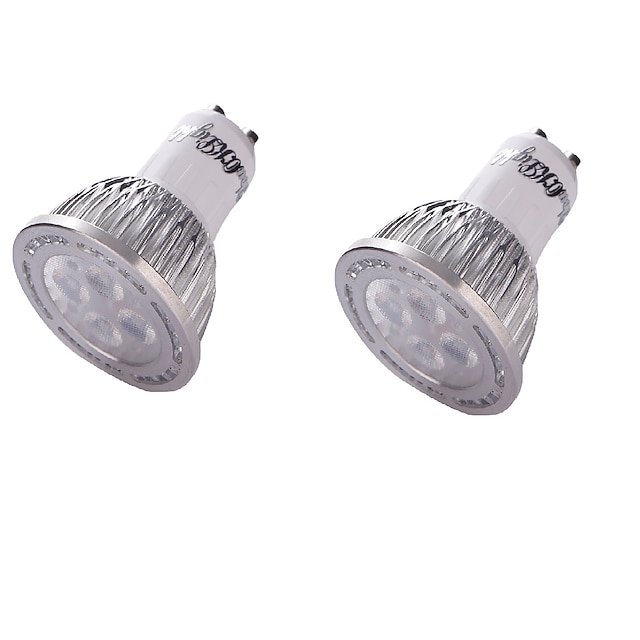  YouOKLight 2pcs Spot LED 350 lm GU10 MR16 4 Perles LED SMD 3030 Décorative Blanc Chaud 100-240 V 220-240 V 110-130 V / 2 pièces / RoHs / FCC