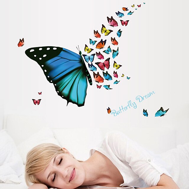  Wall Stickers Wall Decals Butterflies Feature Removable Washable PVC
