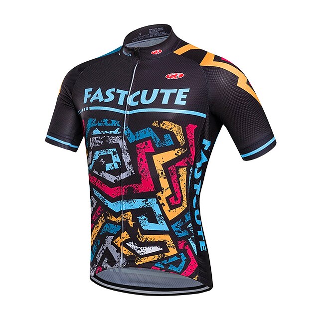  Fastcute Men's Short Sleeve Cycling Jersey Coolmax® Bike Jersey Top Mountain Bike MTB Road Bike Cycling Breathable Quick Dry Sweat-wicking Sports Clothing Apparel / Stretchy
