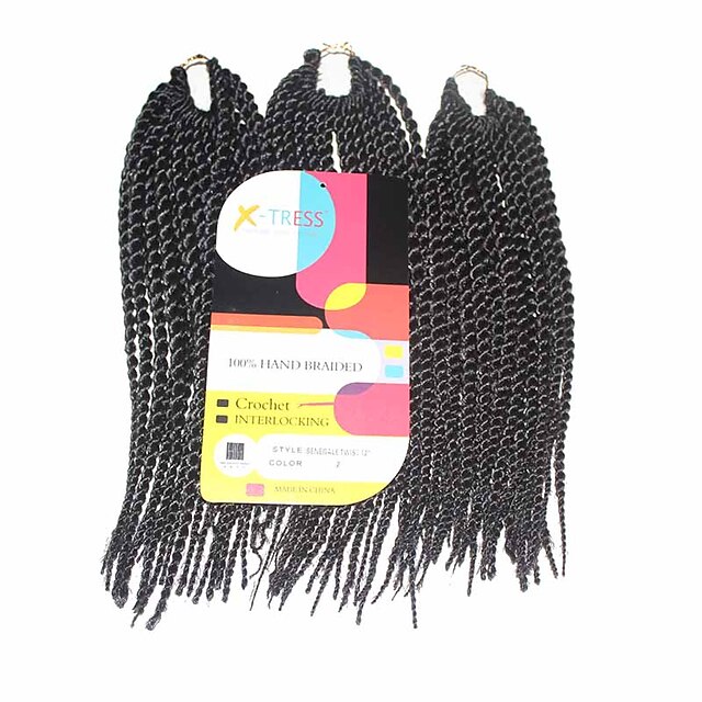  Senegal Twist prýmky Příčesky z pravých vlasů 100% kanekalon vlasy Kanekalon Copánky Copánkové vlasy 81 Kořeny