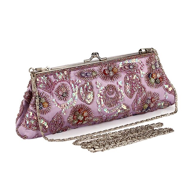 Women's Acrylic Jewels Acrylic / Poly urethane Evening Bag Floral Print Almond / Purple / Yellow