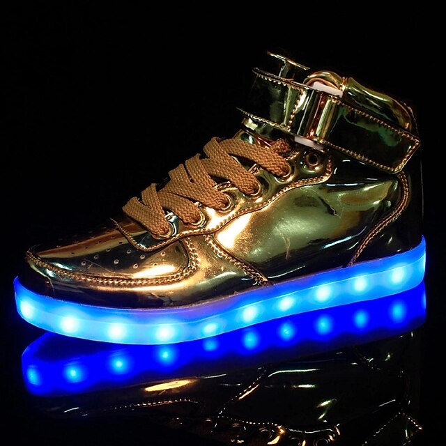  Homme Chaussures LED Faux Cuir Printemps / Automne Basket Antidérapantes Argent / Doré / Soirée & Evénement
