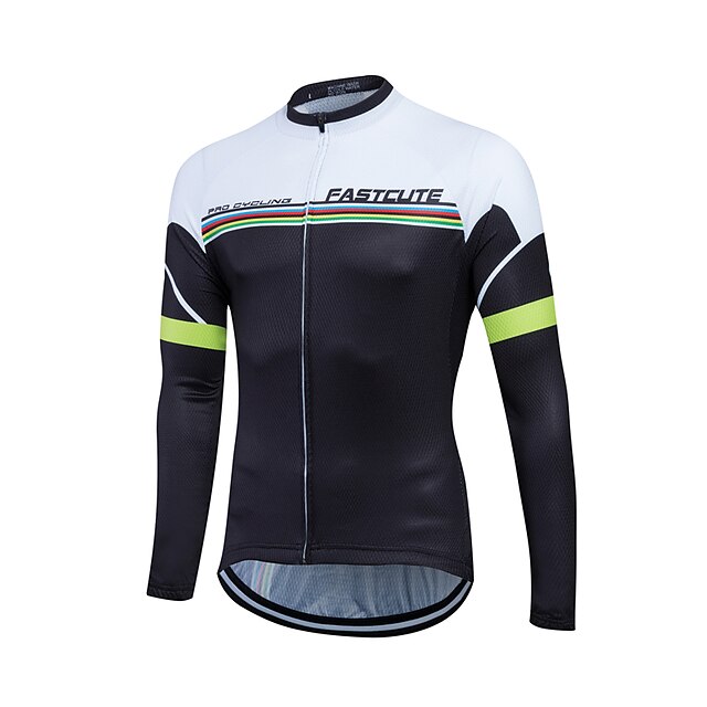  Fastcute Men's Long Sleeve Cycling Jersey Bike Thermal / Warm Fleece