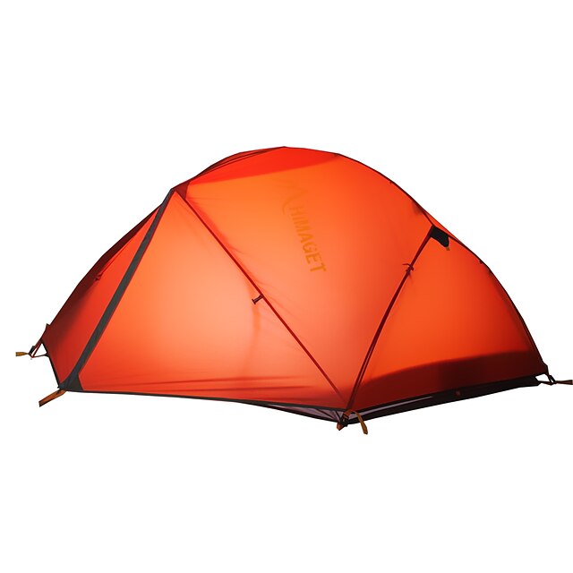  HIMAGET 2 Personen Zelt Außen Wasserdicht Windundurchlässig Regendicht Doppellagig Camping Zelt >3000 mm für Jagd Angeln Wandern Polyester-Taft Oxford Aluminium