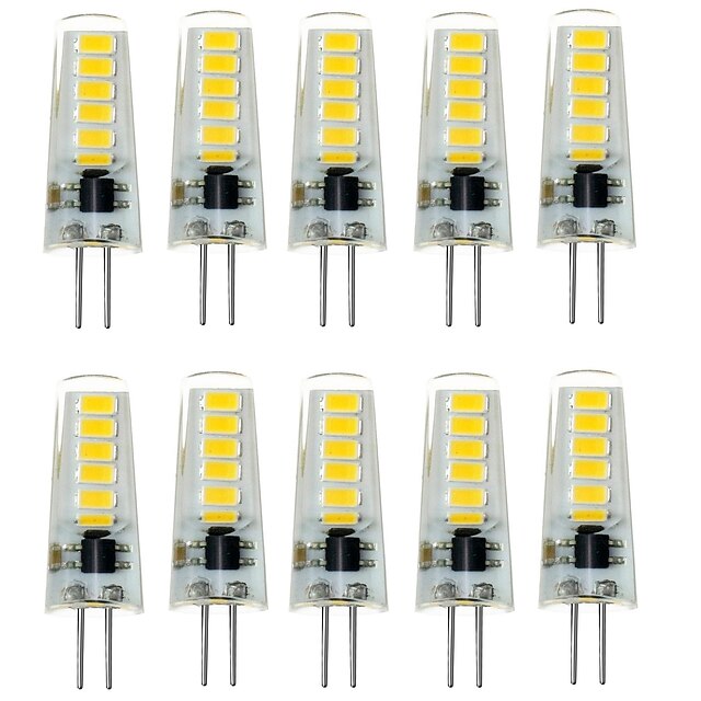  10pcs 2 W LED-lamper med G-sokkel 200-300 lm G4 T 12 LED perler SMD 5733 Vanntett Dekorativ Varm hvit Kjølig hvit 12 V / 10 stk. / RoHs
