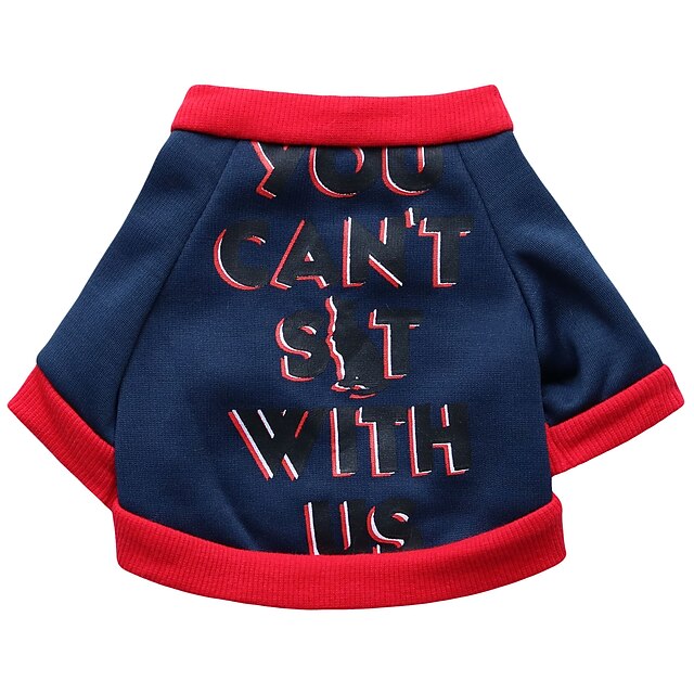  Kat Hond Truien Sweatshirt Puppy kleding Letter & Nummer Casual / Dagelijks Winter Hondenkleding Puppy kleding Hondenoutfits Donkerblauw Kostuum voor Girl and Boy Dog Katoen XS S M L