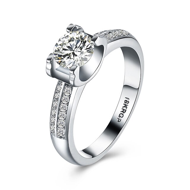  Dames Sterling zilver Zirkonia Kubieke Zirkonia Gesimuleerde diamant Statement Ring Bandring - Luxe Bohémien Liefde Hart Hypoallergeen