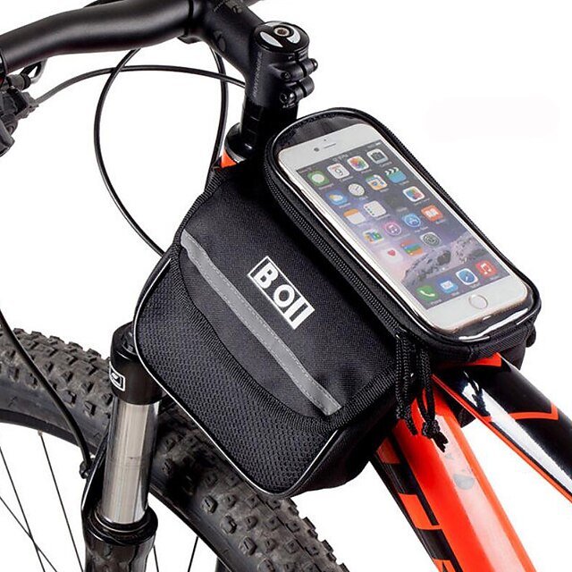  Cell Phone Bag Bike Frame Bag Top Tube 4.8 inch Touch Screen Cycling for Other Similar Size Phones Black Gray Blue Cycling / Bike