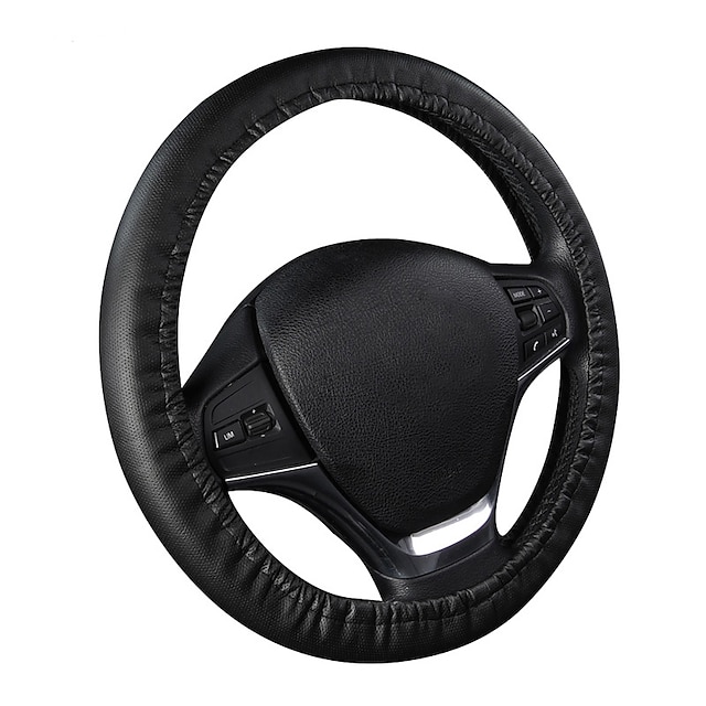  AUTOYOUTH  Punch PU Steering Wheel Cover Universal Fit 14-15 inch Steering Wheel Interior Accessories Steering Covers