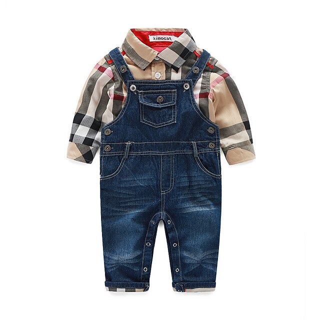 

Boys' Solid Colored Long Sleeve Clothing Set