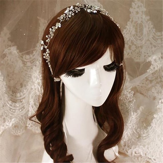  Crystal / Rhinestone / Fabric Crown Tiaras / Headbands with 1 Piece Wedding / Special Occasion / Party / Evening Headpiece
