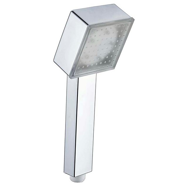  LED Colorful Shower Self Luminous Color Colorful Square Hand Shower (ABS Electroplating)