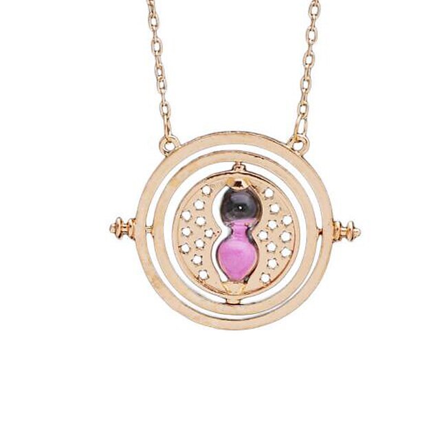  Women's Pendant Necklace 18K Gold Plated Unique Design European Fashion Purple Blue Pink Necklace Jewelry For Party Gift Daily Casual Sports