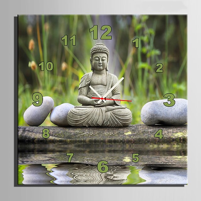  e-home® kő buddha óra vászonon 1db