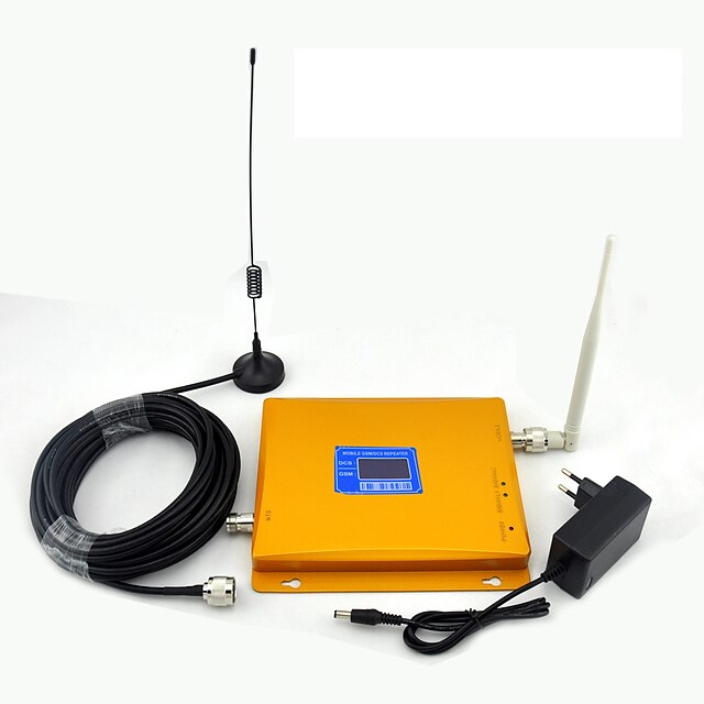  gsm 900MHz dcs 1800MHz signal booster mobiltelefon signal repeater LCD-display / dual band