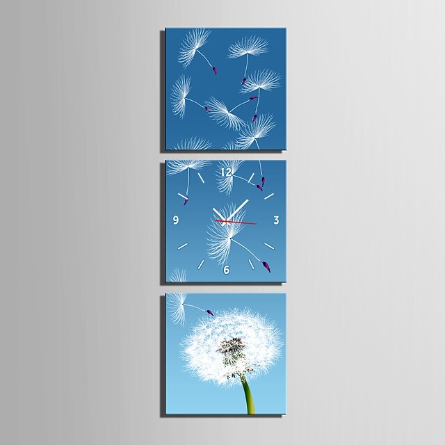 Wall Clock,Modern Contemporary Canvas Square Indoor