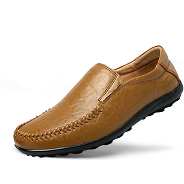  Bărbați Comfort Loafers Piele Primăvară / Toamnă Confortabili Mocasini & Balerini Anti-Alunecare Maro / Albastru / Kaki