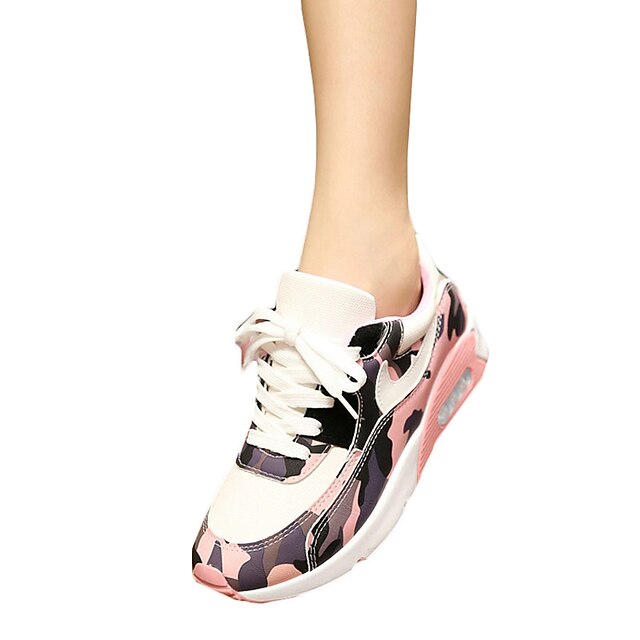  Sneakers-Tyl PU-Komfort Mary Jane-Damer-Sort Blå Lys pink-Fritid-Flad hæl