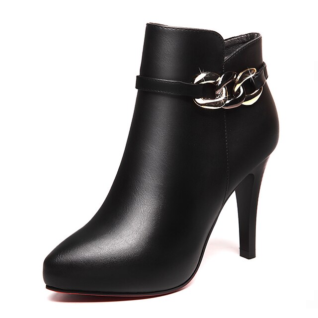  Női Csizmák Stiletto Heel Boots Tűsarok Szintetikus Ősz / Tél Piros / Fekete