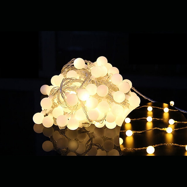  10 ίντσες Φώτα σε Κορδόνι 100 LEDs Μικροδιακόπτες (Dip) LED 1set Θερμό Λευκό Διακοσμητικό Συνδέσιμο 220-240 V / IP44