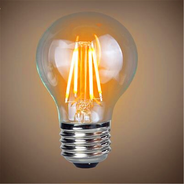  1pc 4 W LED Glühlampen 350 lm E26 / E27 A60(A19) 4 LED-Perlen COB Dekorativ Warmes Weiß 220-240 V / 1 Stück / RoHs