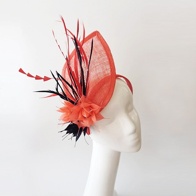 Flax Feather Fascinators Headpiece Elegant Classical Feminine Style