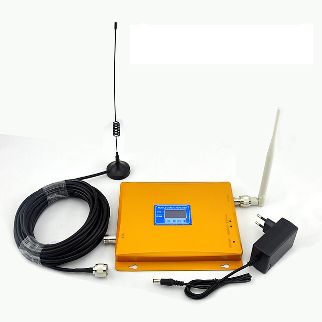  gsm 900MHz 3g w-cdma 2100MHz signaal booster mobiele telefoon signaal repeater LCD-scherm / dual-band