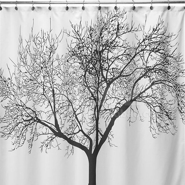  Duschvorhänge Modern Polyester Blumen / Pflanzen Maschinell gefertigt