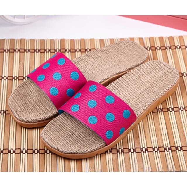  Women's Slippers & Flip-Flops Summer Comfort PVC Casual Flat Heel Polka Dot Purple Fuchsia Blue
