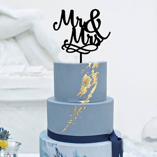  Tortenfiguren & Dekoration Klassisch Klassisches Paar Acryl Hochzeit mit Blume 1 pcs Geschenkbox