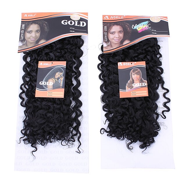  1pc edlen Goldtanz curl 18 Farbe 1synthetic Haarverlängerung Haarwebart