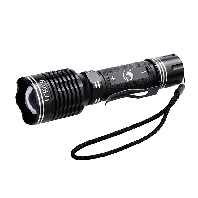  U'King ZQ-985 LED-Ficklampor LED 1000LM LM 5 Läge Cree XM-L T6 Zoombar Justerbar fokus Bimbar Kompakt storlek