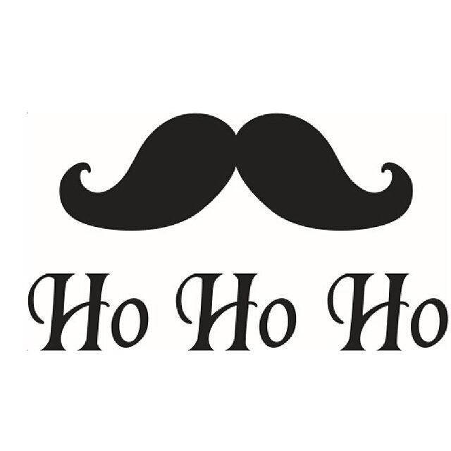  Modern Wall Art Home Decoration Removable Wall Stickers Christmas Decor Moustache Ho Ho Ho Wallstickers Decals