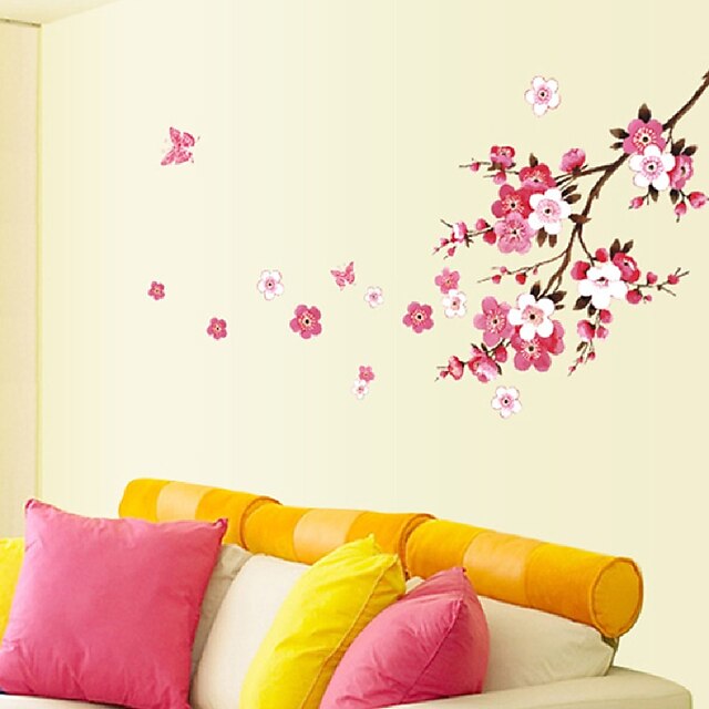  Blumen-& Pflanzen Wandaufkleber Wohnzimmer, vorgeklebte PVC Home Decoration Wandtattoo 45 * 60cm
