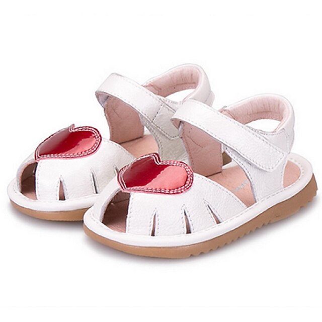  Para Meninas Sapatos Microfibra Verão Sandálias para Bebê Branco / Preto