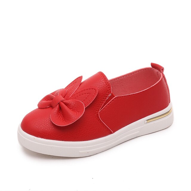  Meisjes Schoenen PU Zomer Comfortabel Loafers & Slip-Ons Strik voor Geel / Rood / Roze