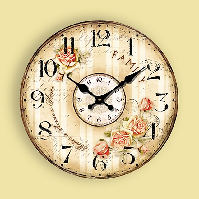  1PC Contemporary Sitting Room Wall Clock Modern Mute  Quartz Clocks And Watches(Pattern is Random)