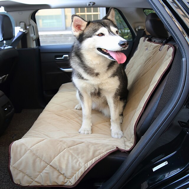  Hund Auto Sitzbezug Wasserdicht Klappbar Plüsch für große mittel kleine Hunde und Katzen