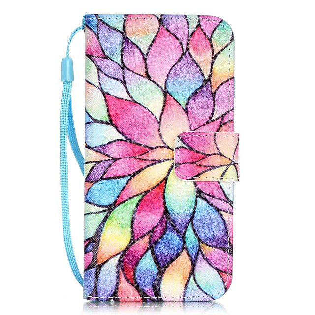  Case For Apple iPhone X / iPhone 8 Plus / iPhone 8 Card Holder / Pattern Full Body Cases Flower Hard PU Leather