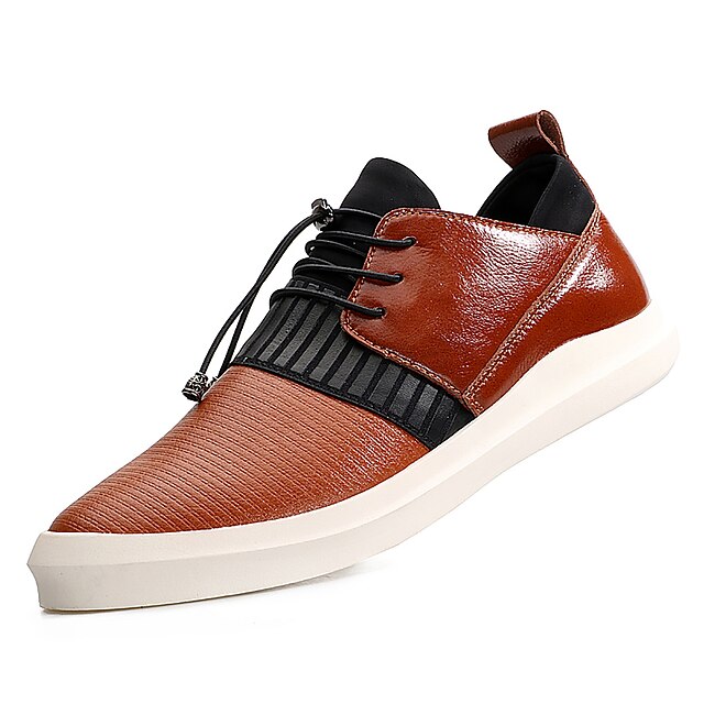  Men's Sneakers Spring / Fall / Winter Comfort / Leather Outdoor / Athletic / Casual Lace-up Black / Brown / Red /