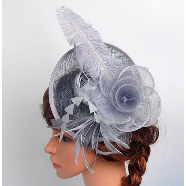  Blonde / Organza / Net fascinators / Fuglebursslør med 1 Bryllup / Speciel Lejlighed / udendørs Medaljon