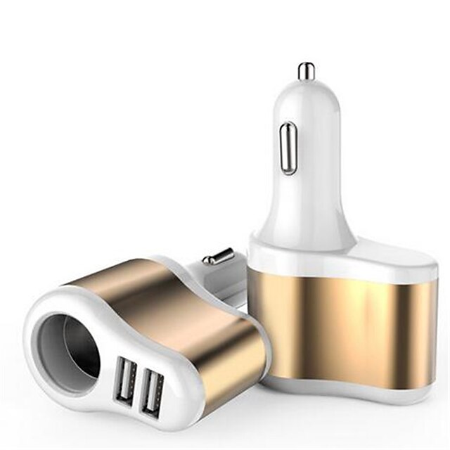  Auto-Ladegerät USB-Ladegerät Universal Mehrere Anschlüsse 2 USB Anschlüsse 2.1 A / 1 A DC 12V-24V für