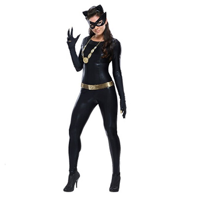  Γάτα Στολές Ηρώων Κοστούμι πάρτι Γυναικεία Halloween Γιορτές / Διακοπές Κοστούμια Halloween Στολές Μαύρο Μονόχρωμο