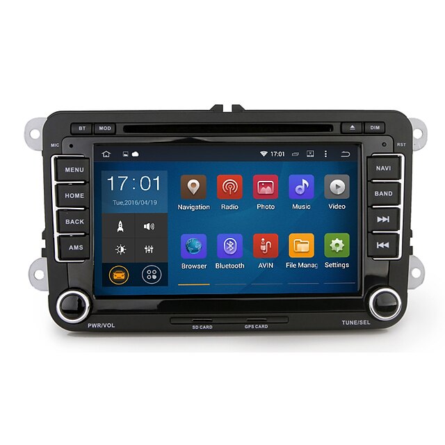  2 din 7Quad core 1024*600 Car DVD Android 5.1.1 GPS navigation for Golf Polo Passat Tiguan Jetta