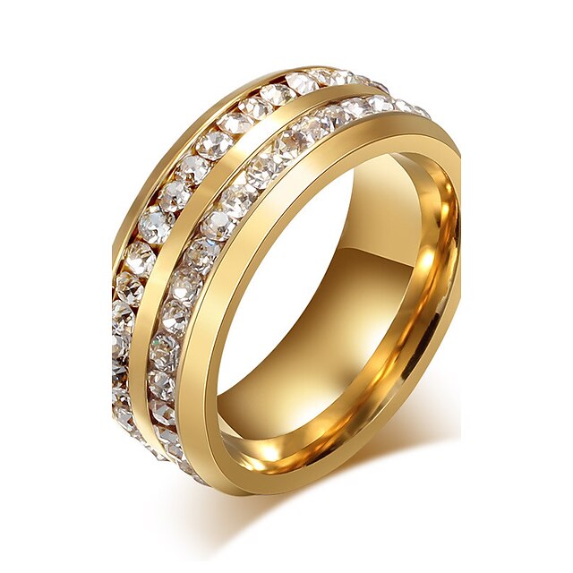  Band Ring rotující prsten For Pánské Párty Svatební Večírek Titanová ocel Princezna Zlatá Černá / Ležérní / Denní