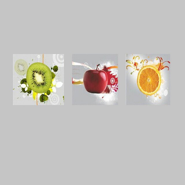  Prints Poster Kitchen Painting Modern Wall Fruits Print On Canvas  3pcs/set (Without Frame)