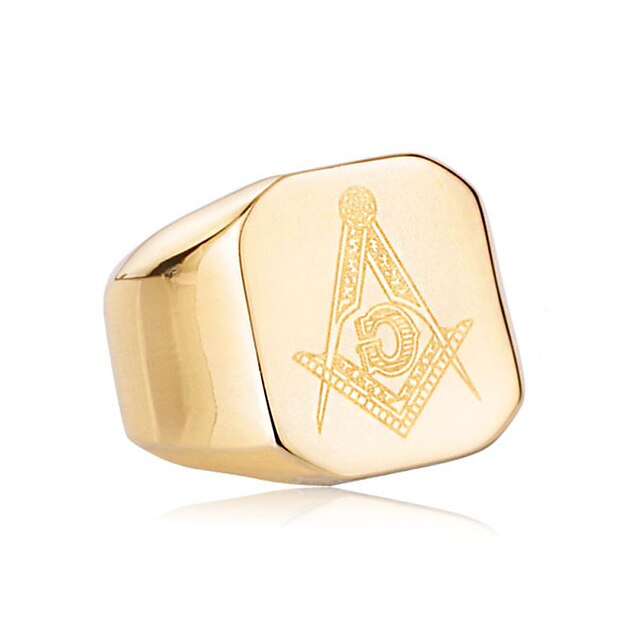  Herrn Statement-Ring Schwarz Gold Silber Titanstahl damas Personalisiert Retro Weihnachts Geschenke Alltag Schmuck