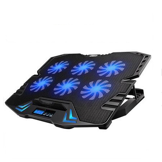  Adjustable LED Screen Smart Control Laptop Cooling Pad with 6 Fans